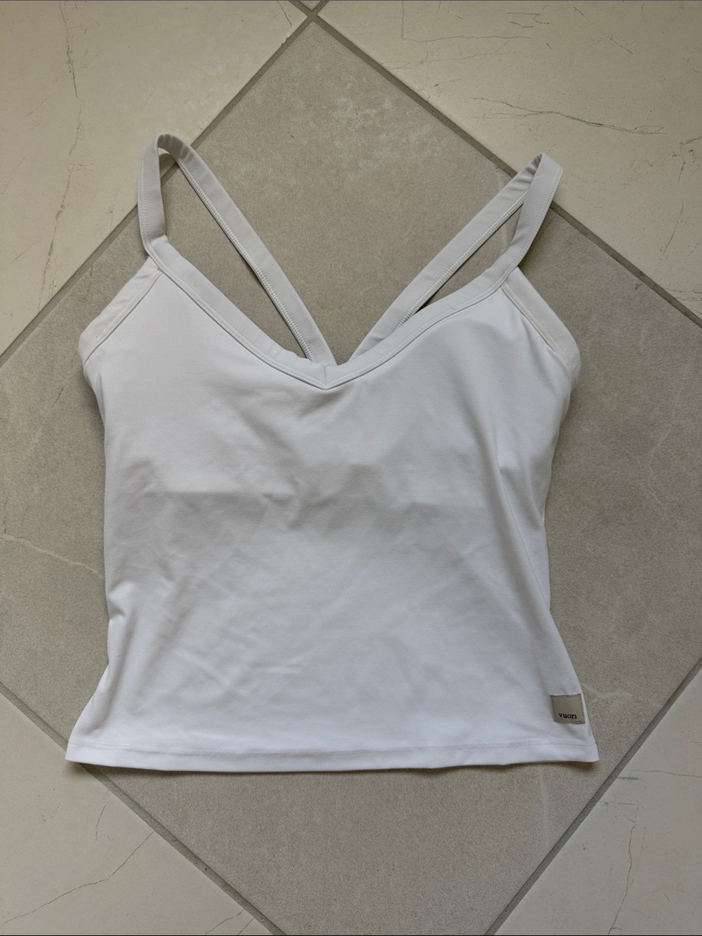Vuori All the form v neck tank - White